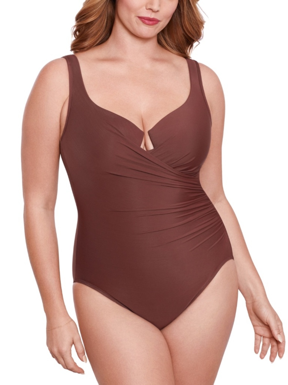 Miraclesuit Plus Size Escape Underwire Allover-Slimming Wrap One-Piece Swimsuit